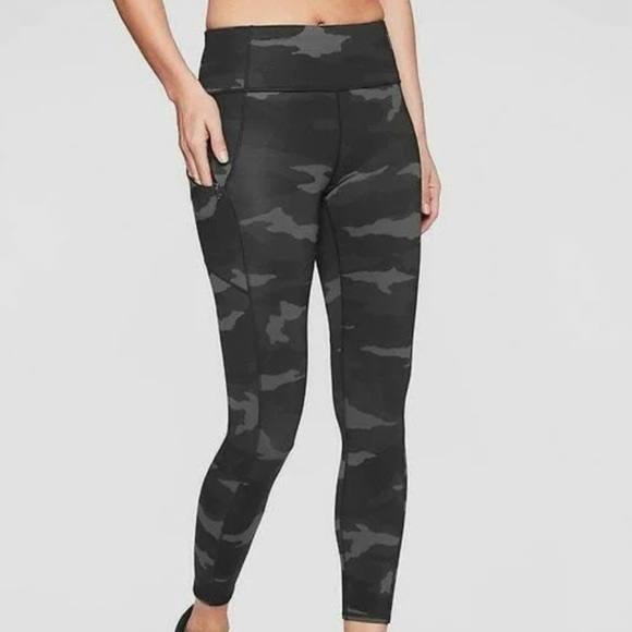 ATHLETA Black Camo Contender PowerLift 7/8 Leggings - Picture 2 of 6